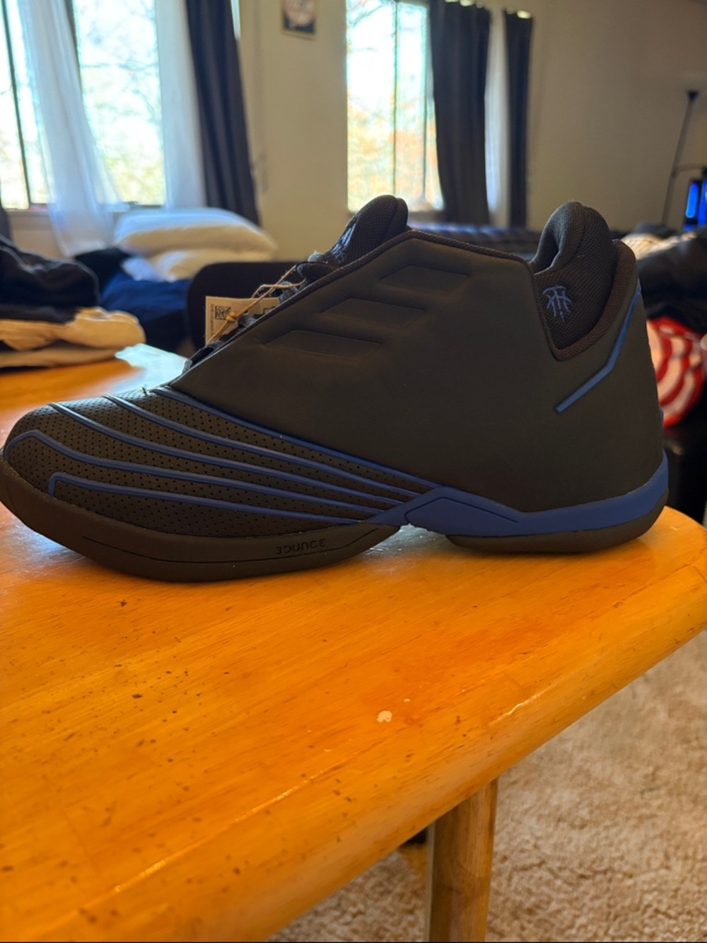 adidas Men's Black & Blue Low-Top Athletic Sneakers